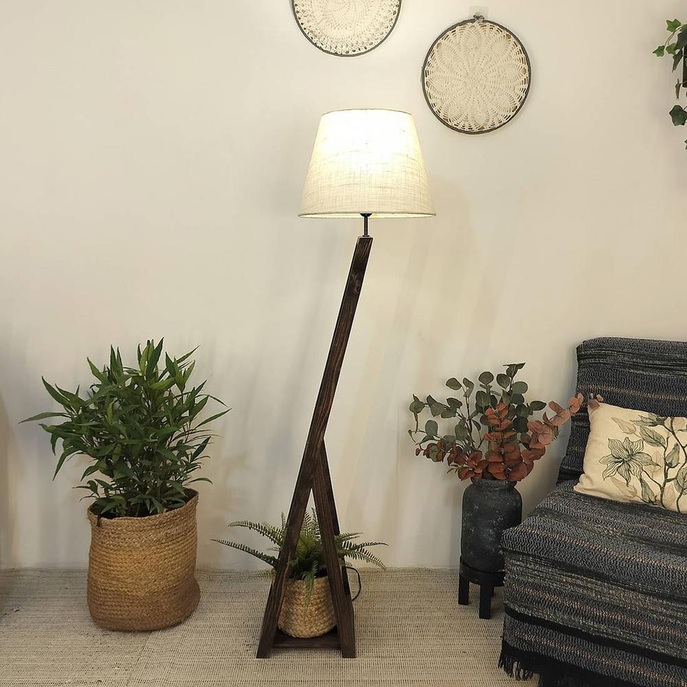 Bezalel Beige Jute Floor Lamp with Beige Jute Base