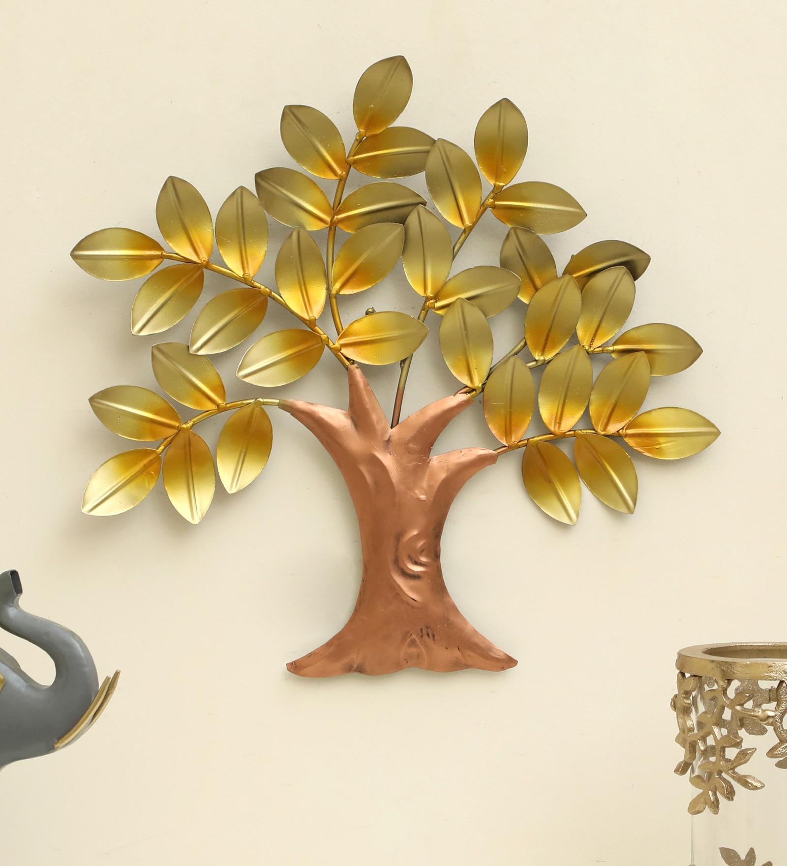 Mihir Abstract Metal Wall Decor in Multicolor Set of 1 - Vedas Exports