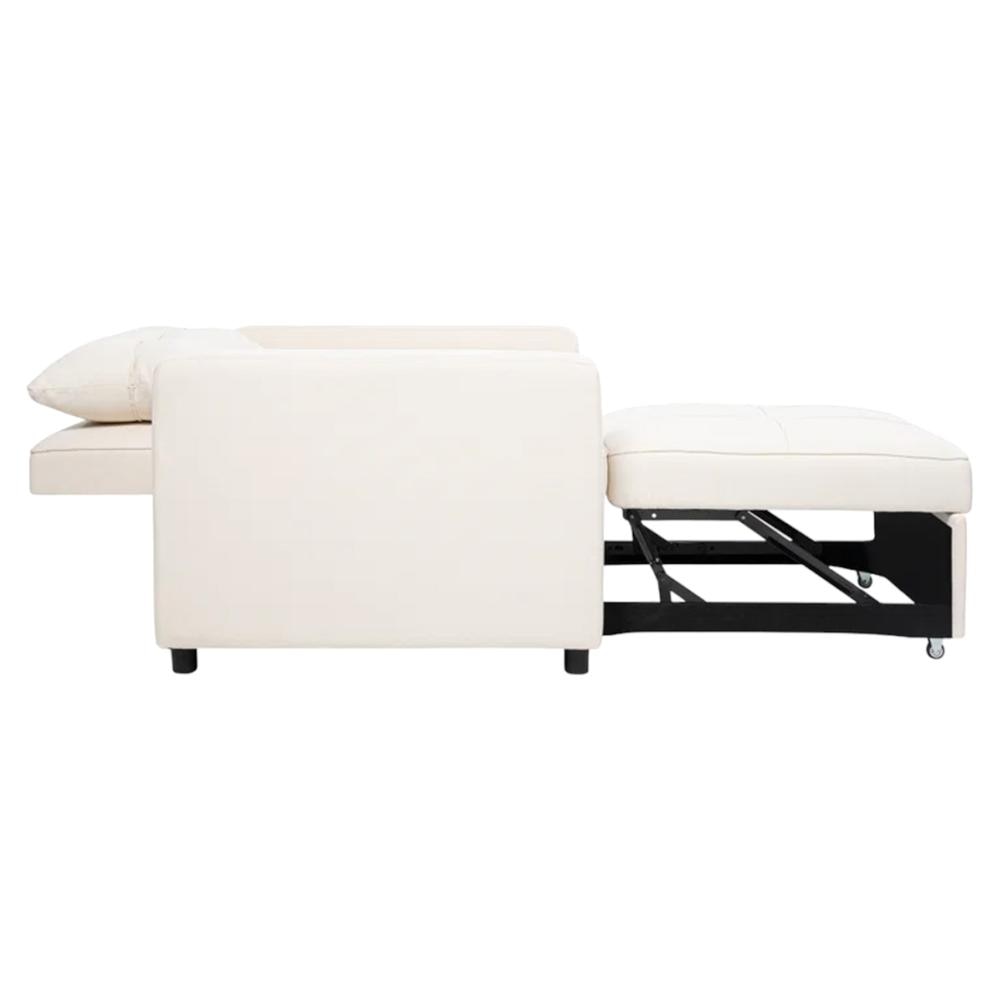 Gilbertson 1 Seater Sofa Cum Bed In Cream Color