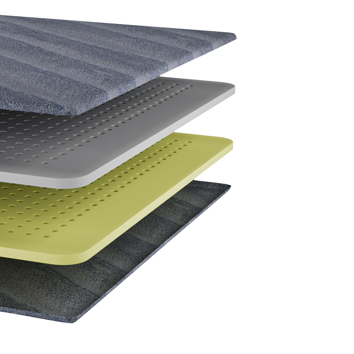 Drilled Air Cool Memory Topper 72X66