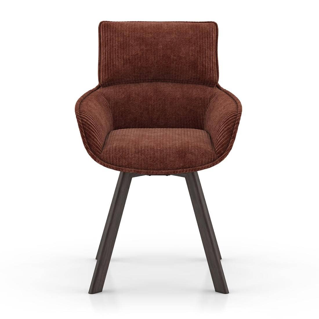 Lunar Alaska Exotic Stone 4 Seater Dining Table With Bren Swivel Dining Chair Set