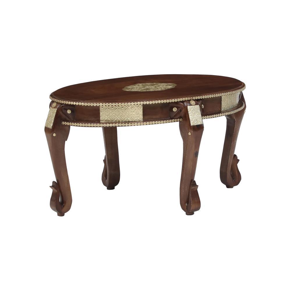 Soundarya Solid Wood Coffee Table In Walnut Finish