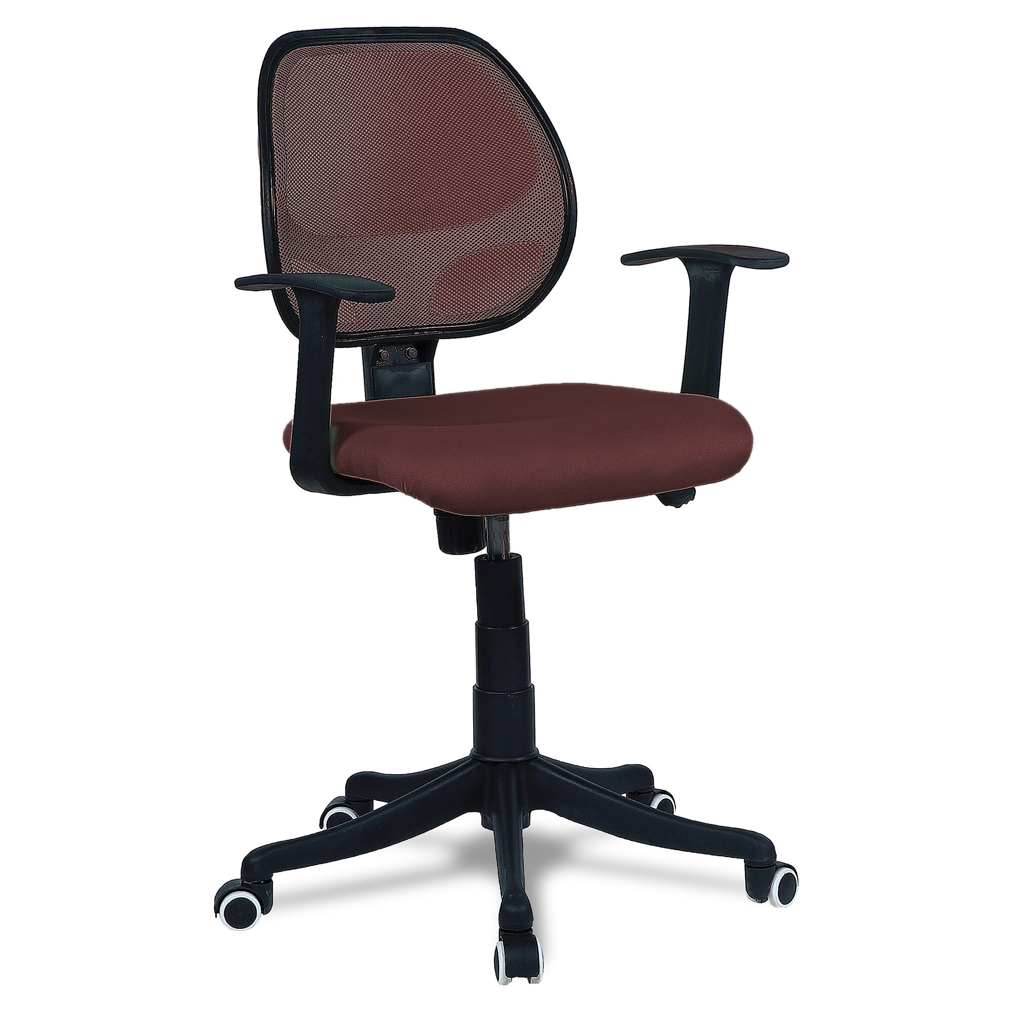 Jaazza Low Back Ergonomic Chair in Brown Colour