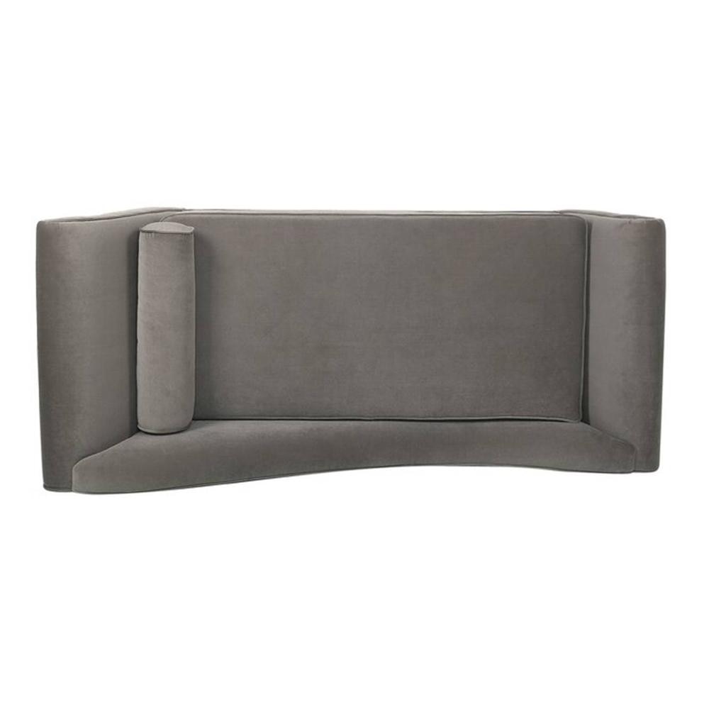 Kabera Velvet Chaise Launger in Grey Colour