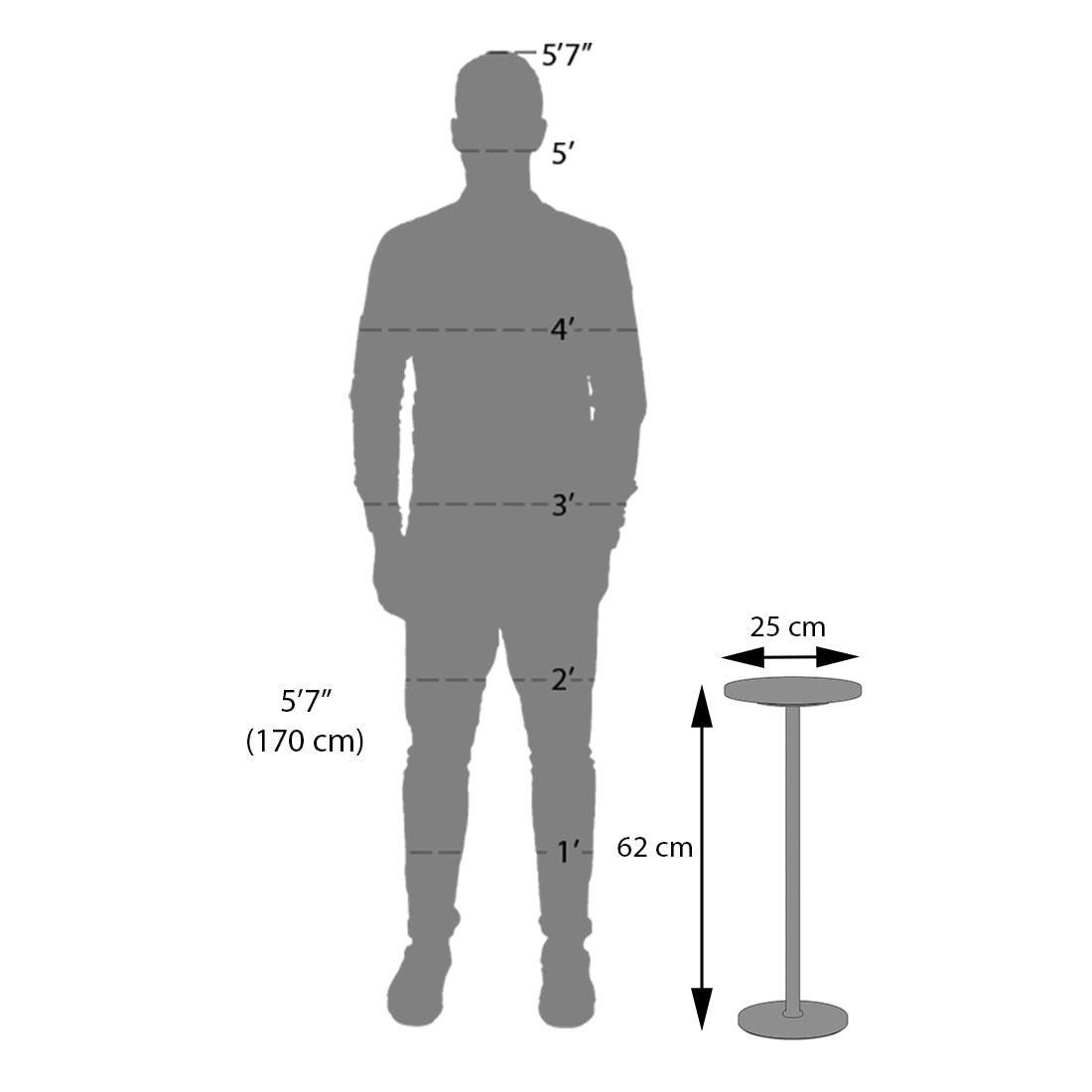 Spritz Drink Table In Gold Finish