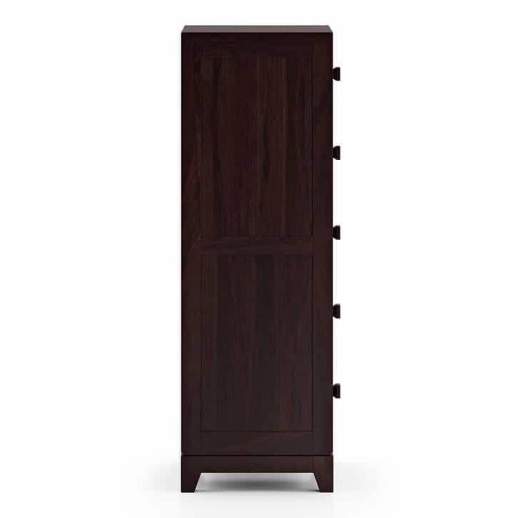 Magellan Solid Wood Chest of 5 Drawers in Mahogany Finish