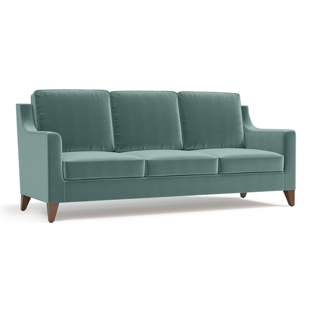 Abbey 3 Seater Fabric Sofa in Dusty Turquoise Velvet Colour