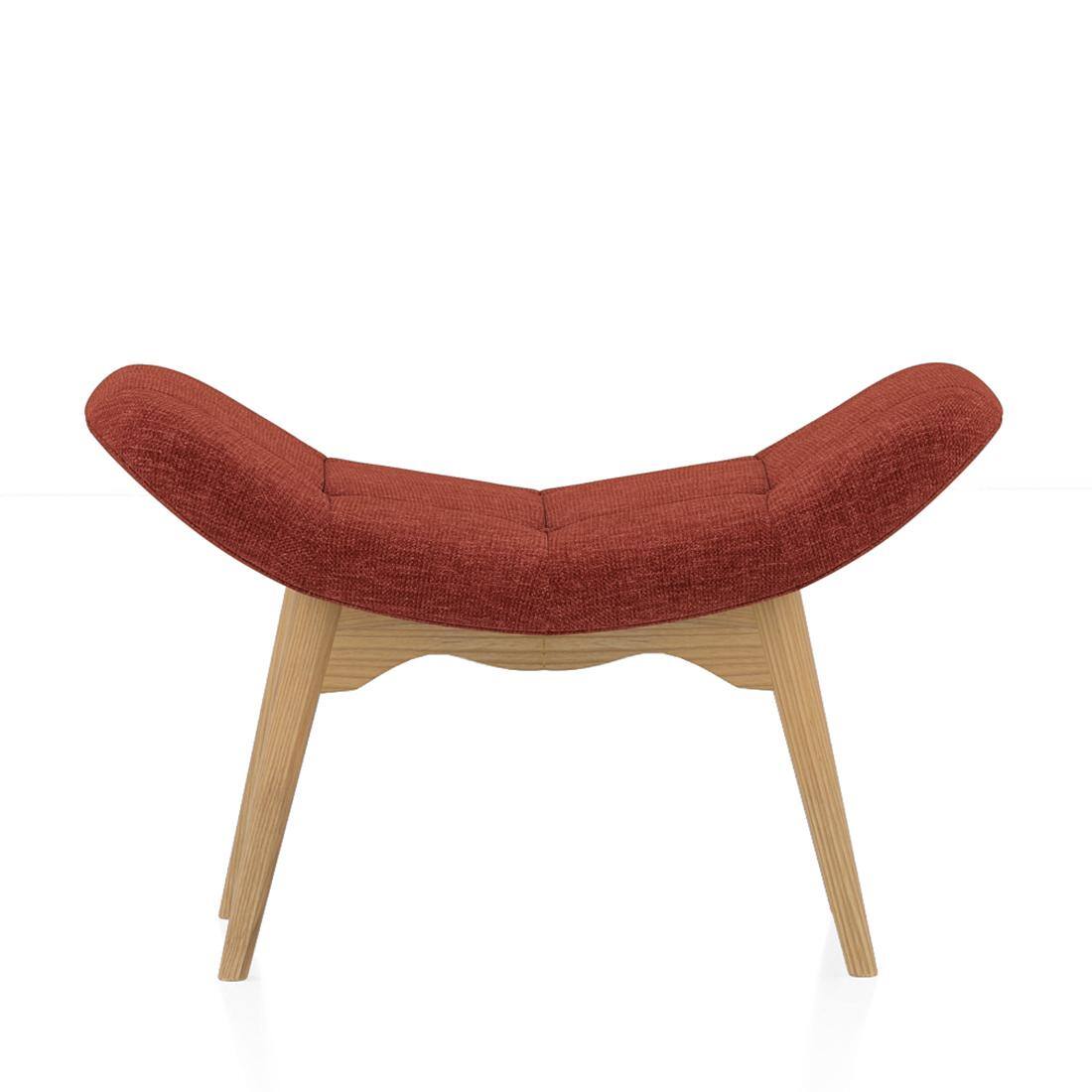 Contour Chair With Ottoman In Dark Corel