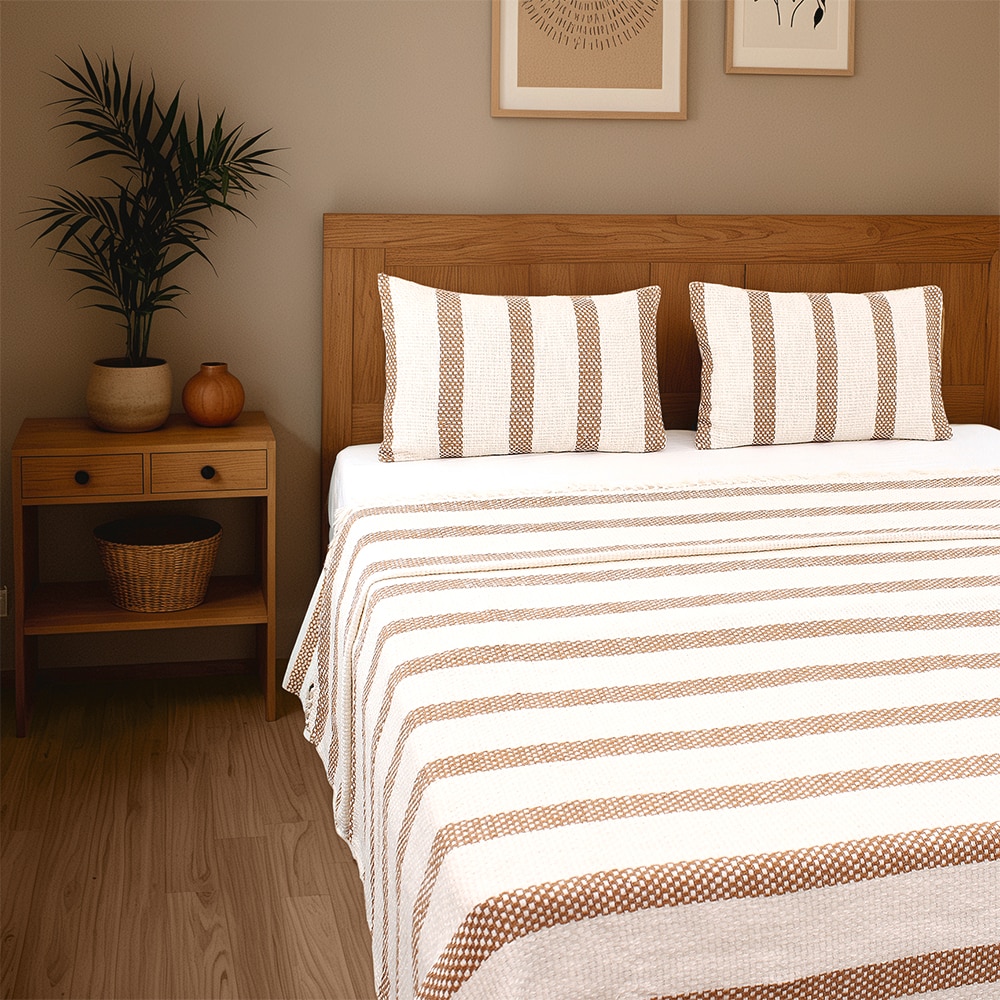 Shivalik 1 Double Bedcover with Brown colour