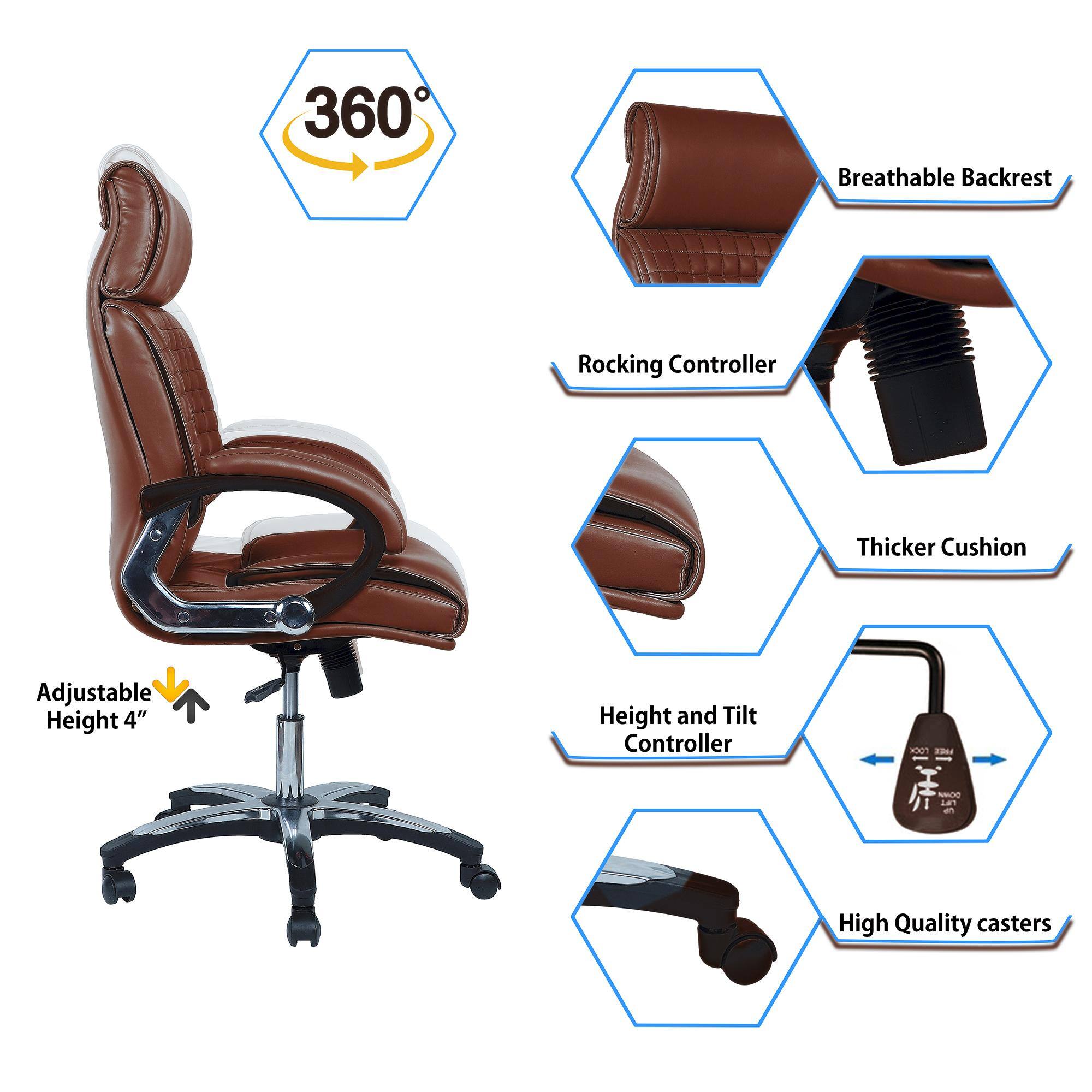 Mearisha High Back Executive Chair in Ten Brown Colour