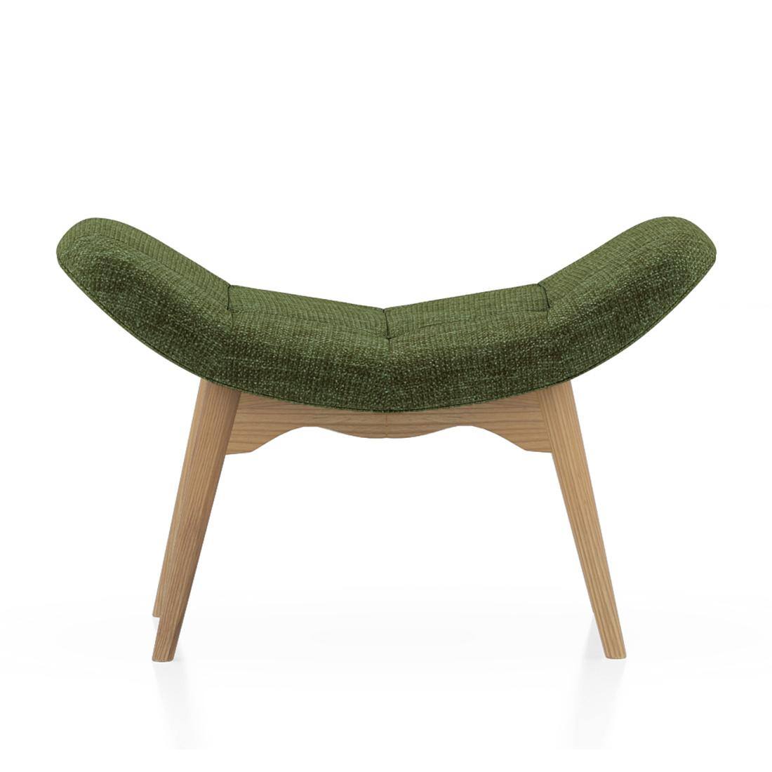 Contour Chair With Ottoman In Moss Green