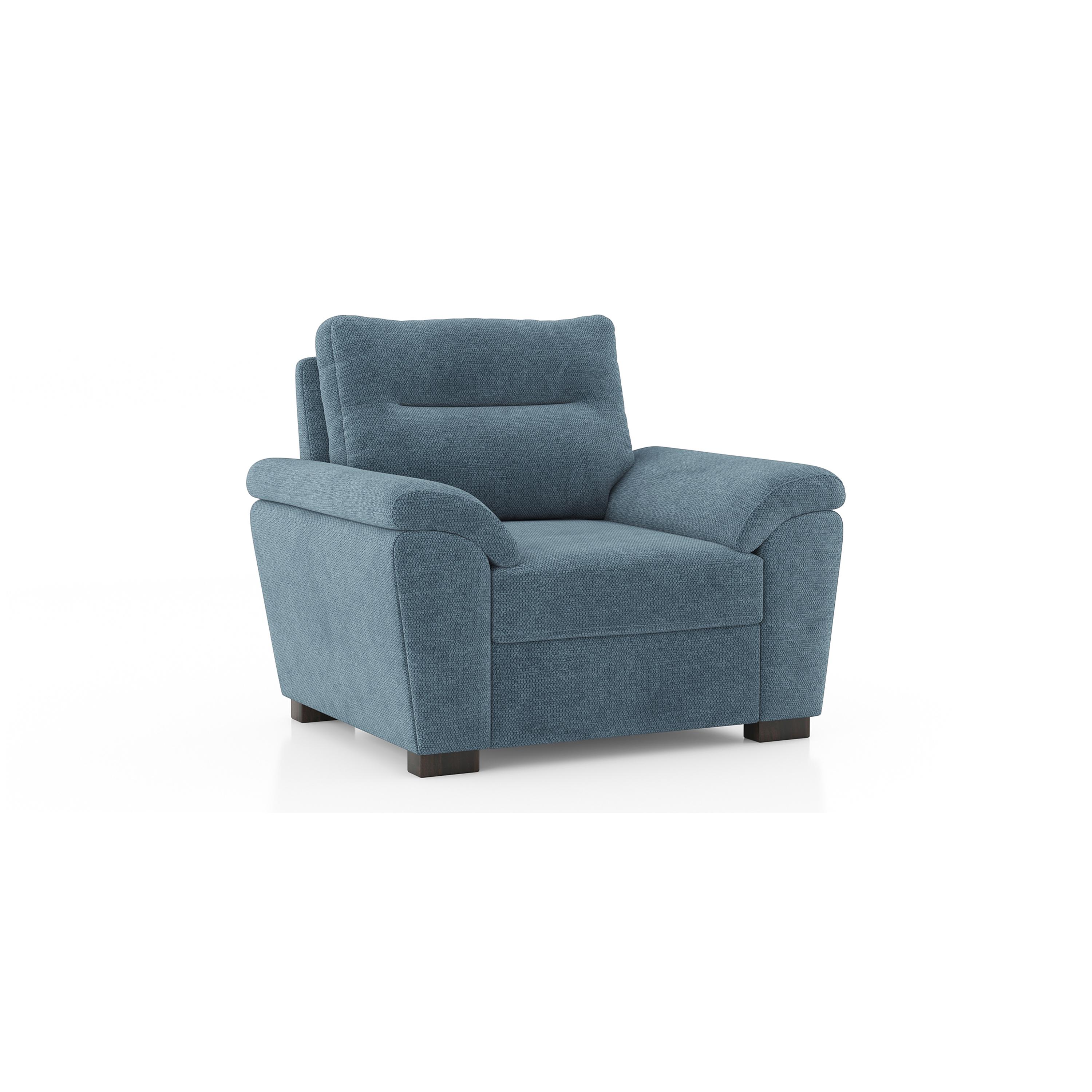 Adelaide Essential 1 Seater Fabric Sofa In Ocean Weave