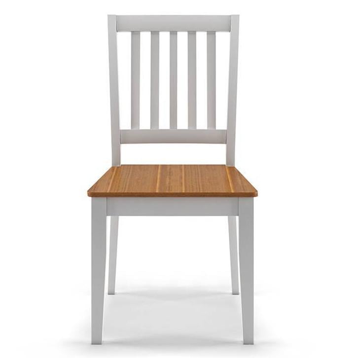 Diner Solid Wood Dining Chair Set Of 2 In Golden Oak Finish