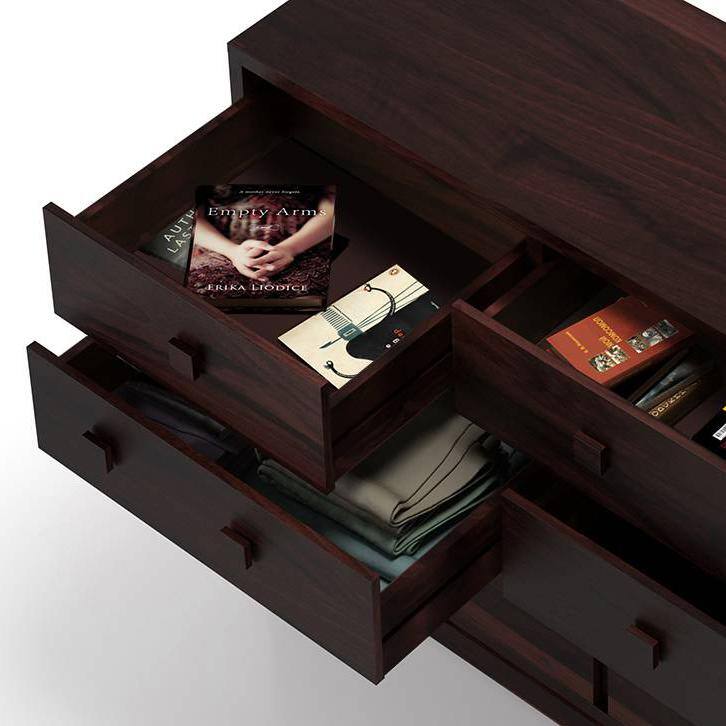 Magellan 8 Solid Wood Chest of 8 Drawers in Mahogany Finish