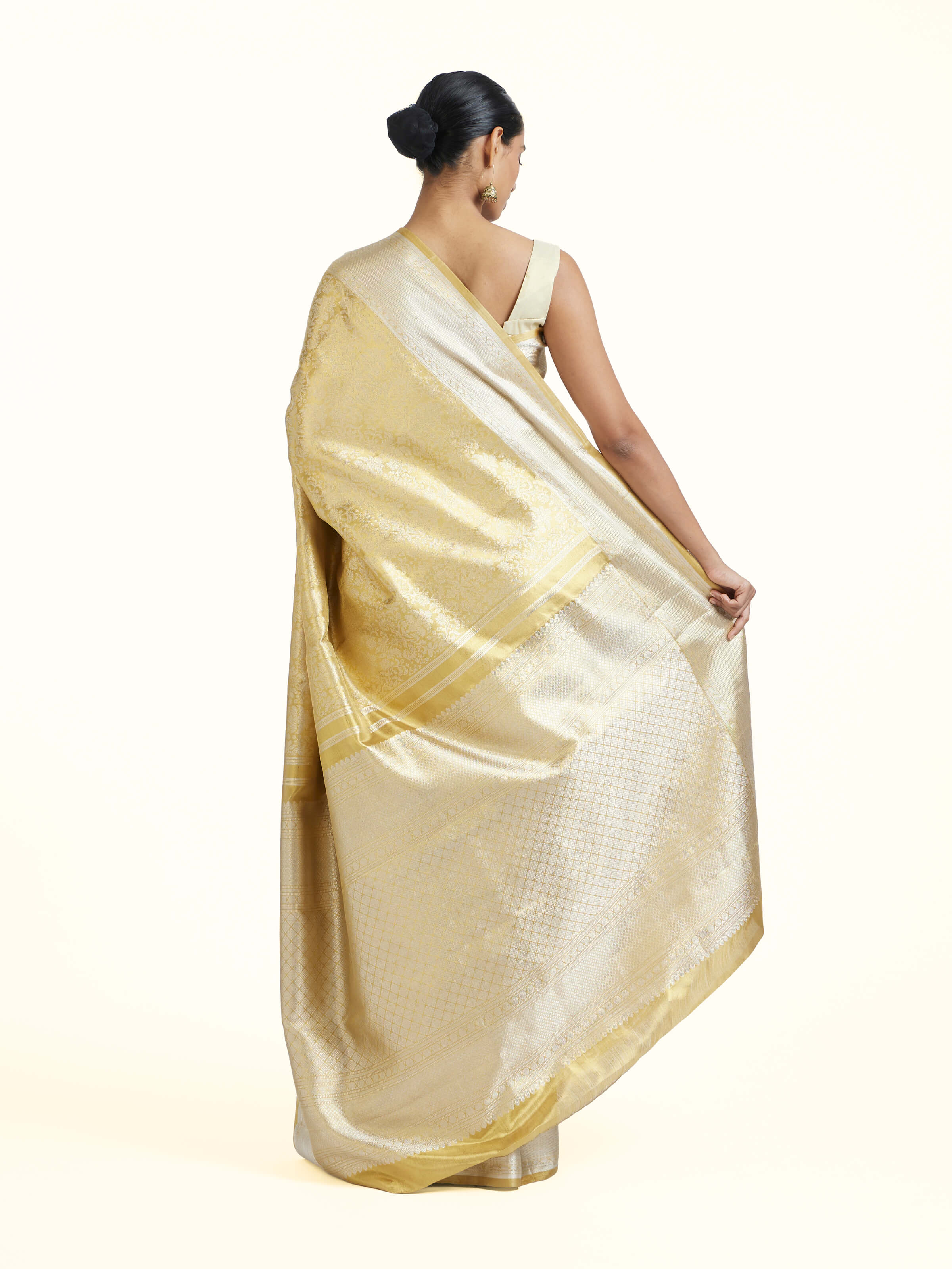 Gold Kancheepuram Silk Zari Saree