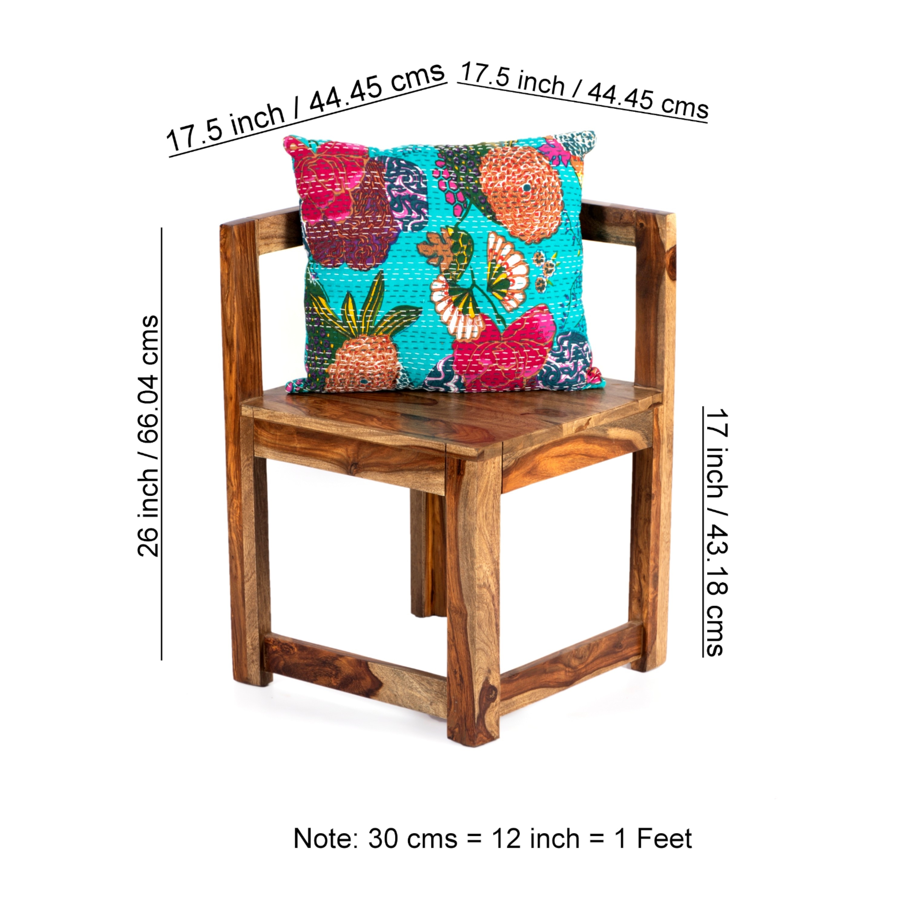 Kingston Sheesham Wood Accent 4 Seater Dining Table