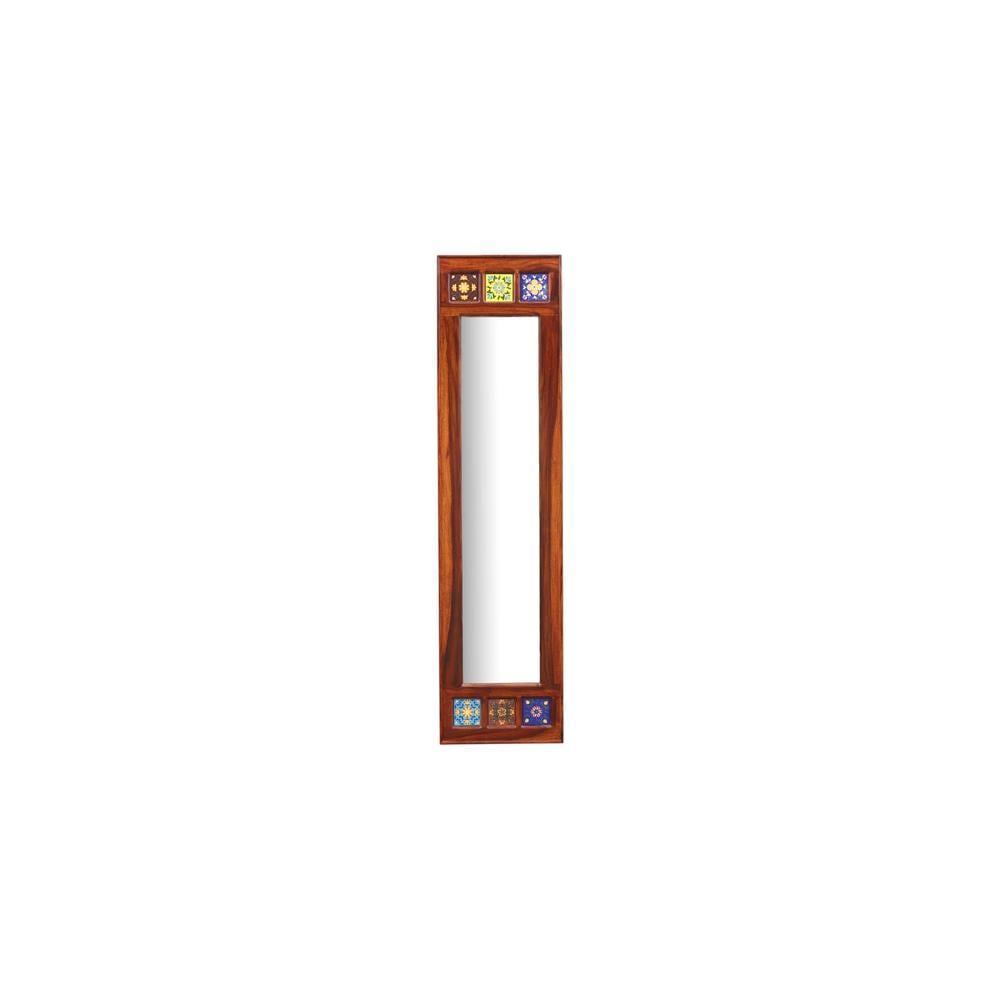 clarke solid wood mirror in honey oak colour
