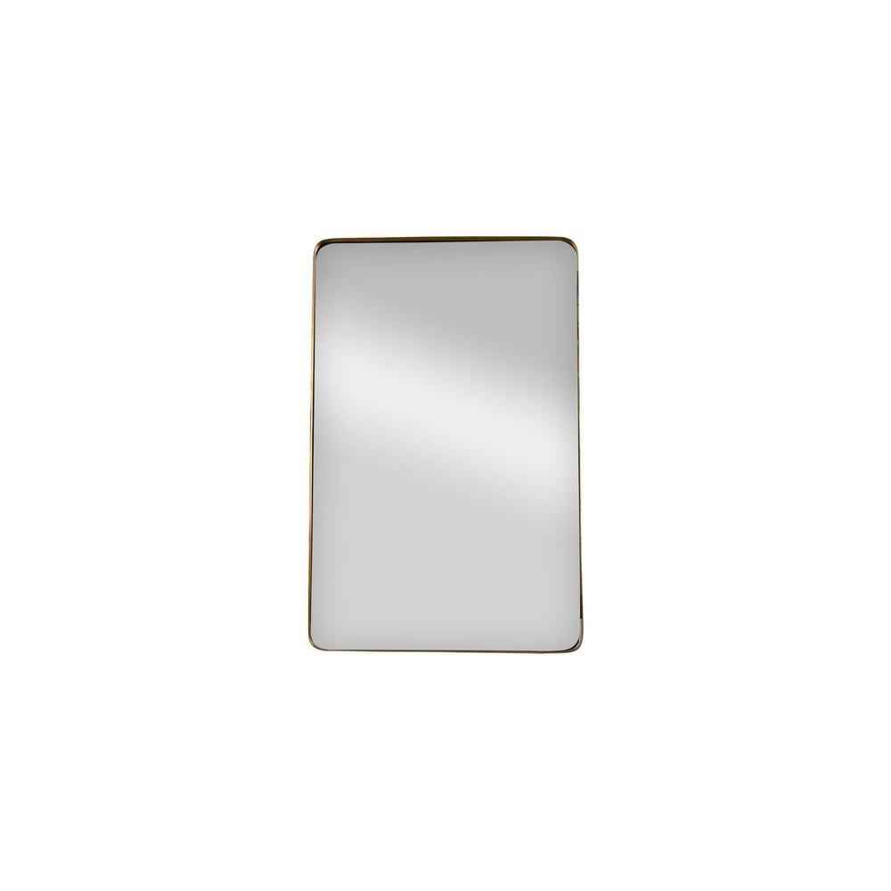 LustrousSteel Gold Wall Mirror