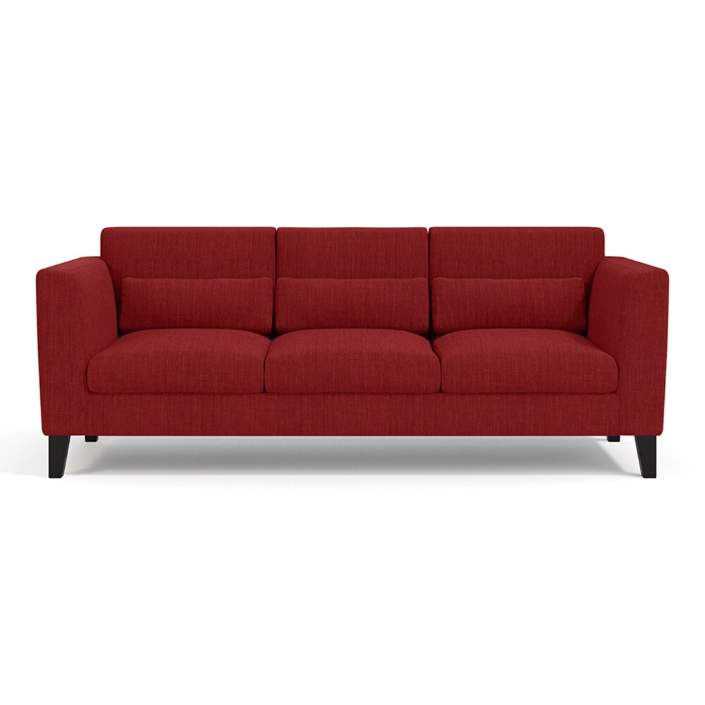 Lewis 3 Seater Fabric Sofa in Salsa Red Colour