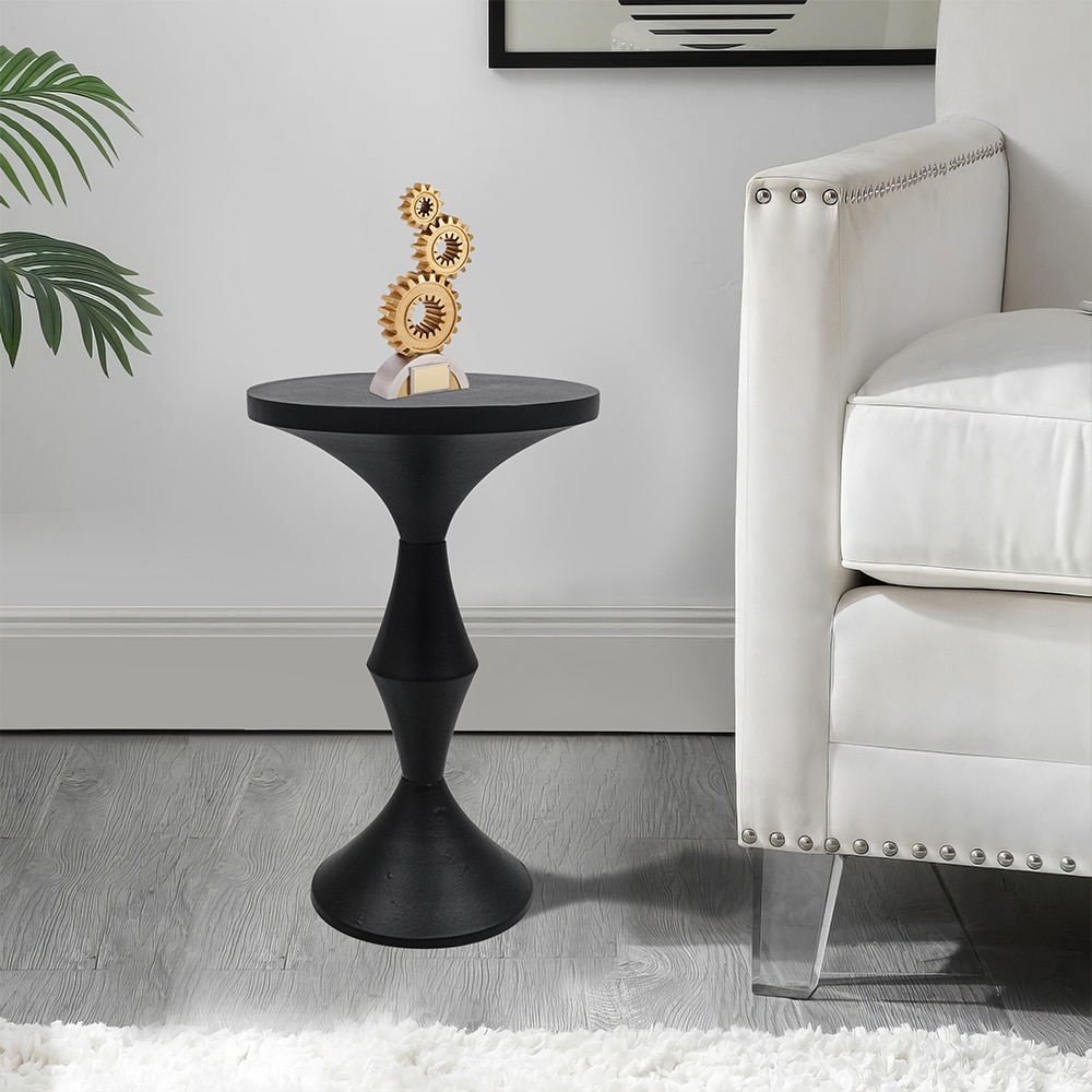 Metalsmith Circular Aluminium Side Table – Black Finish - Metalsmith