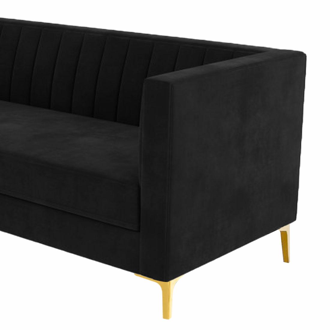 Loris Fabric Sofa - Black