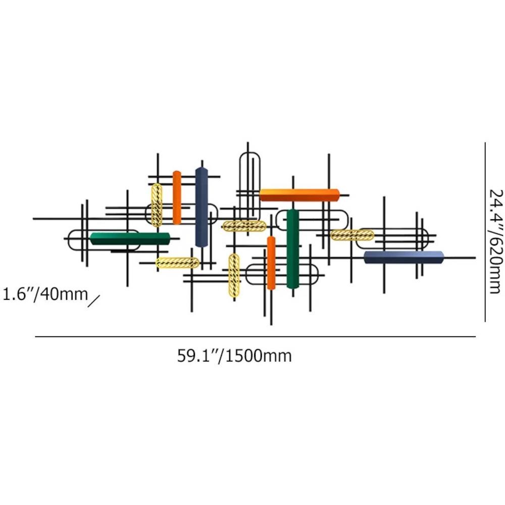 Multicolor Abstract Metal Wall Art