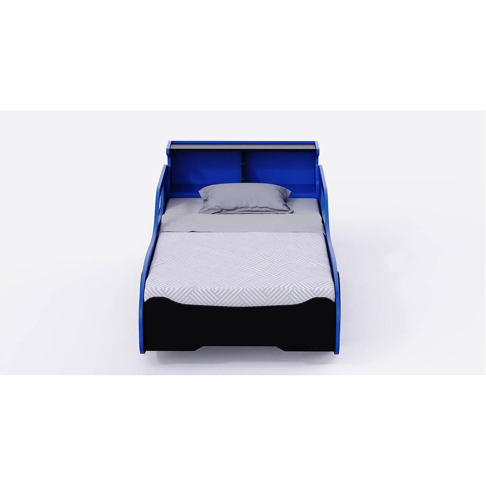 Fire Engineered Wood Open Storage Bed in Blue Colour