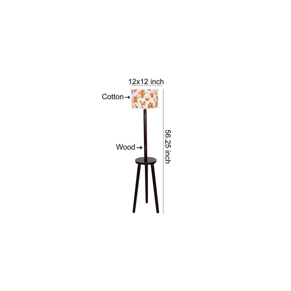 Gwen Multicolour Cotton Shade Floor Lamp