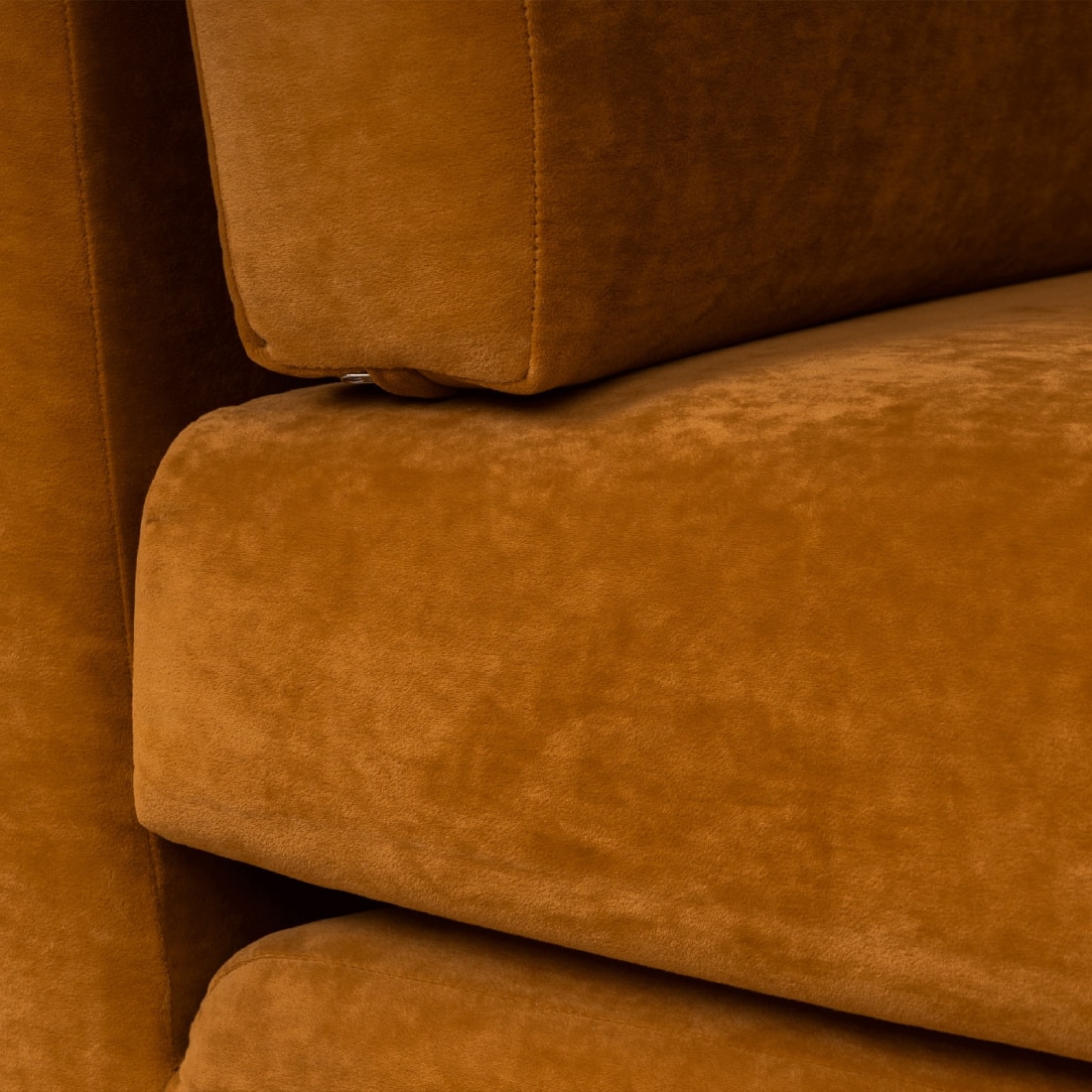 Arrow Fabric One Seater Sofa in Brown Colour - Orange Tree