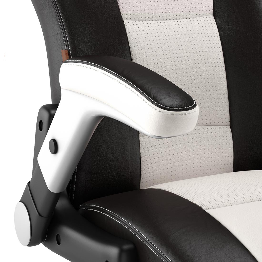 Mika Leatherette Study Chair in White Colour