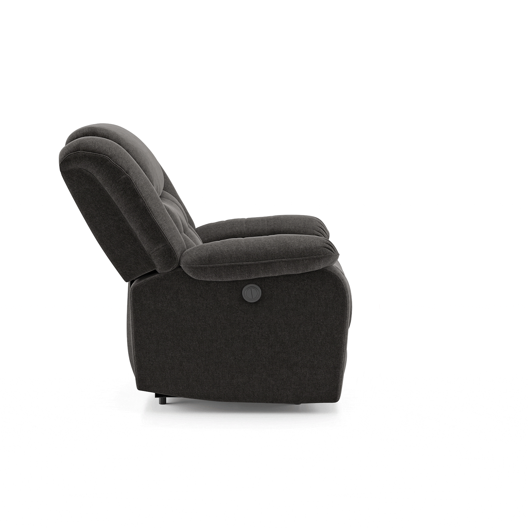 Theo Single Seater Motorized Recliner In Urban Grey Premium Chenille Fabric