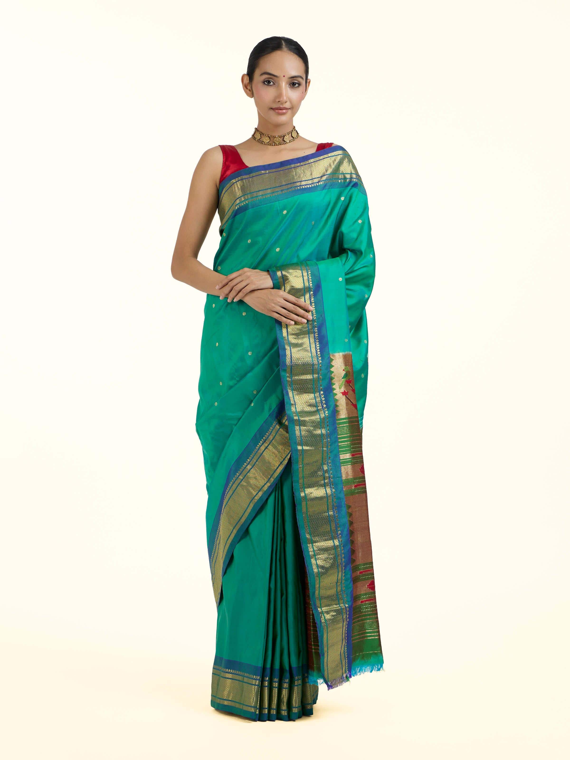 Green Silk Paithani Saree