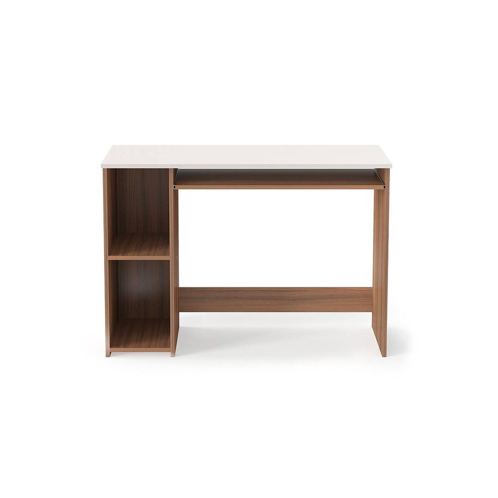 Mallium Free Standing Engineered Wood Study Table in Walnut Finish - RRV-000310