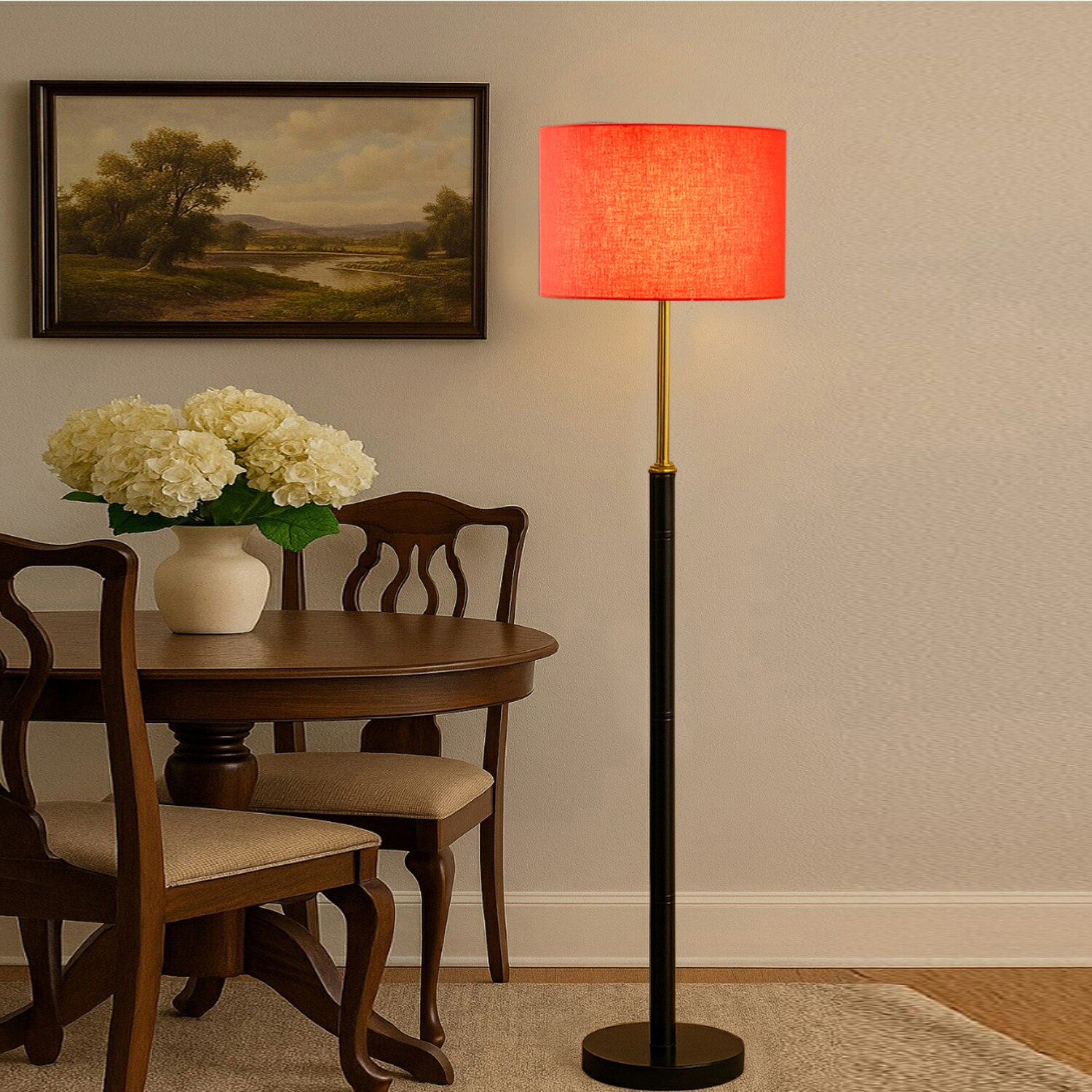 Devansh Wood & Metal Floor Lamp