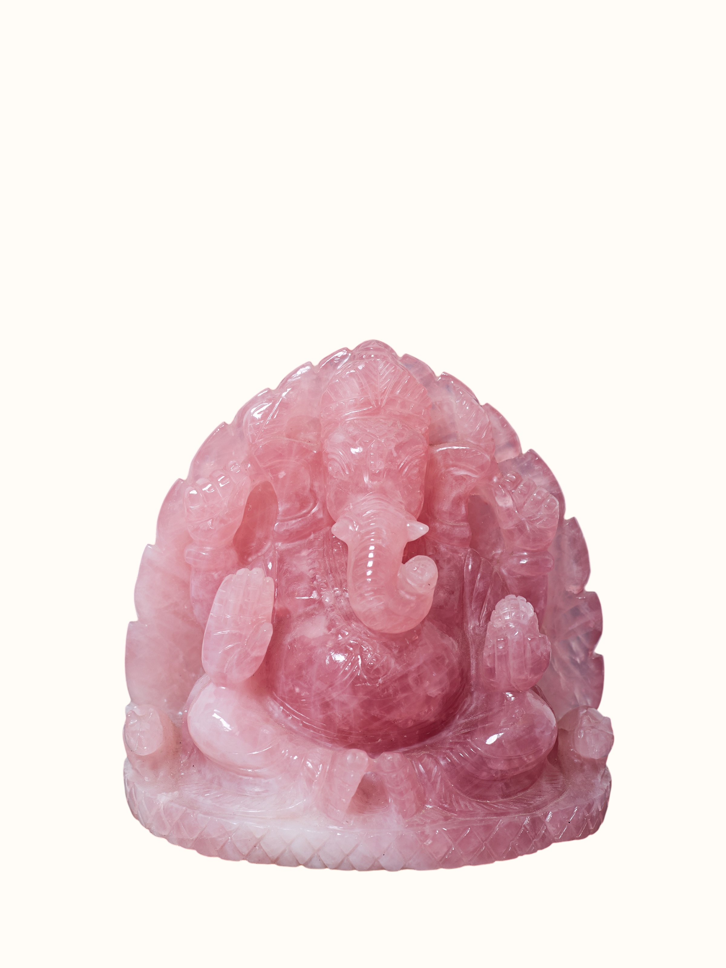 Stone Carved High Gloss Ganesha Idol