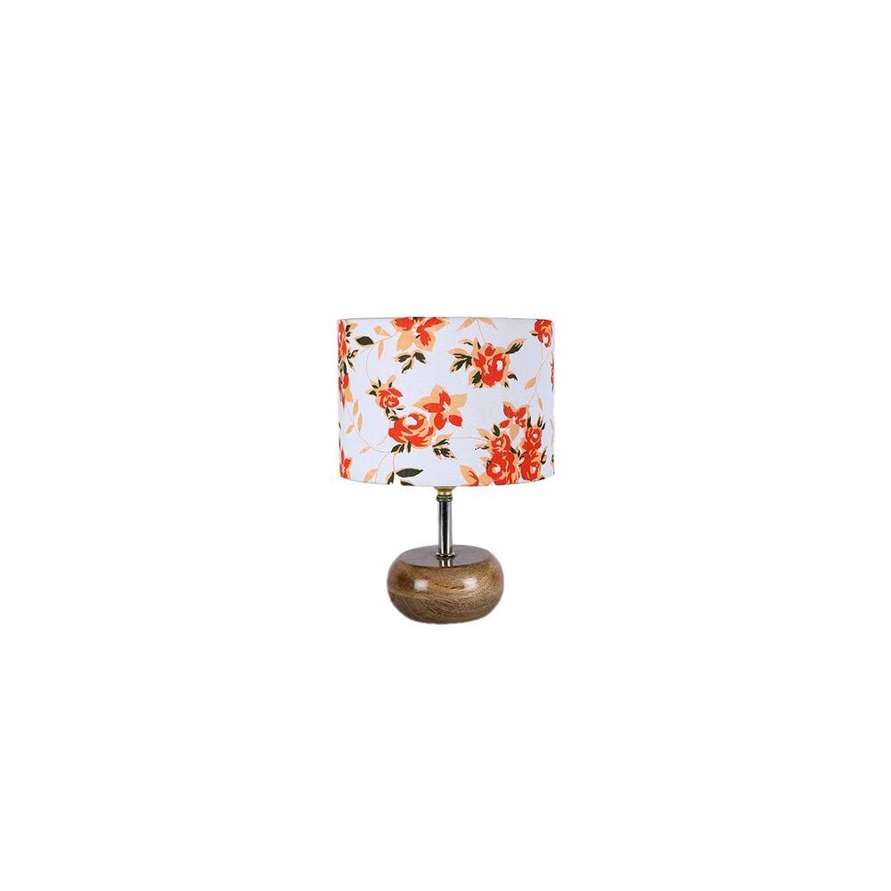 Georgia Multicolor cotton & solid wood table lamp