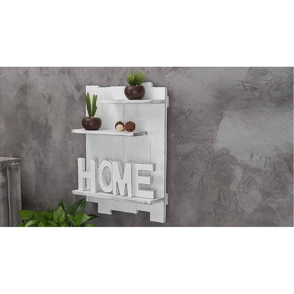 WOODENMOOD Rectangular Wall Rack