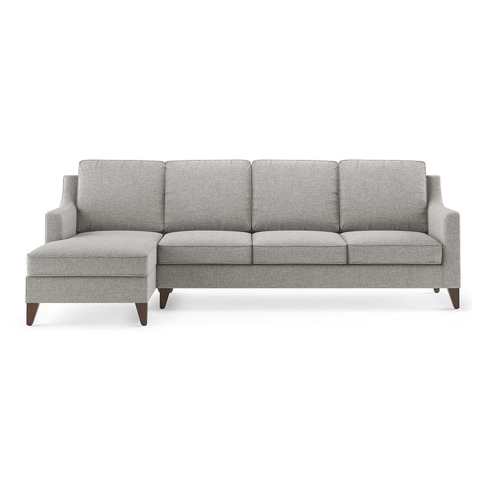 Abbey Sectional Sofa (Colour : Vapour Grey, Cushion : Soft, Seater : Left Aligned 3 Seater + Left Aligned Chaise) - Urban Ladder