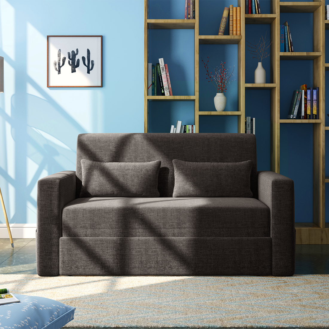 Richmond Sofa Cum Bed - Smoke Grey - Urban Ladder