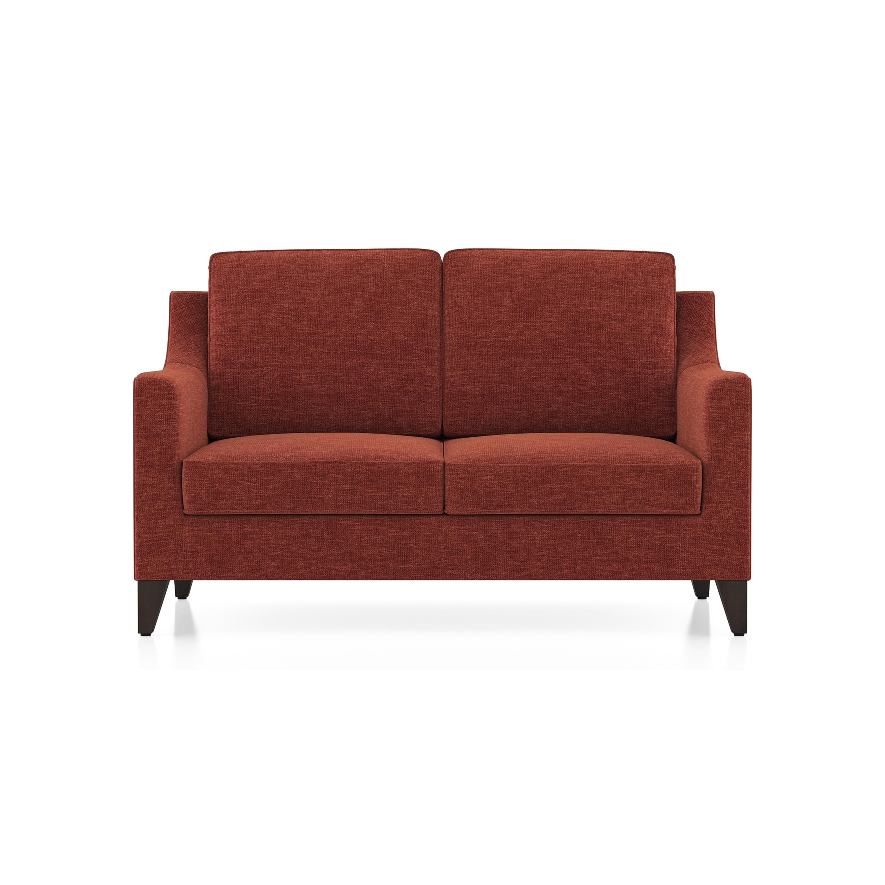 Abbey Sofa (Colour : Dark Coral, Cushion : Soft, Seating Capacity : 2 Seater)