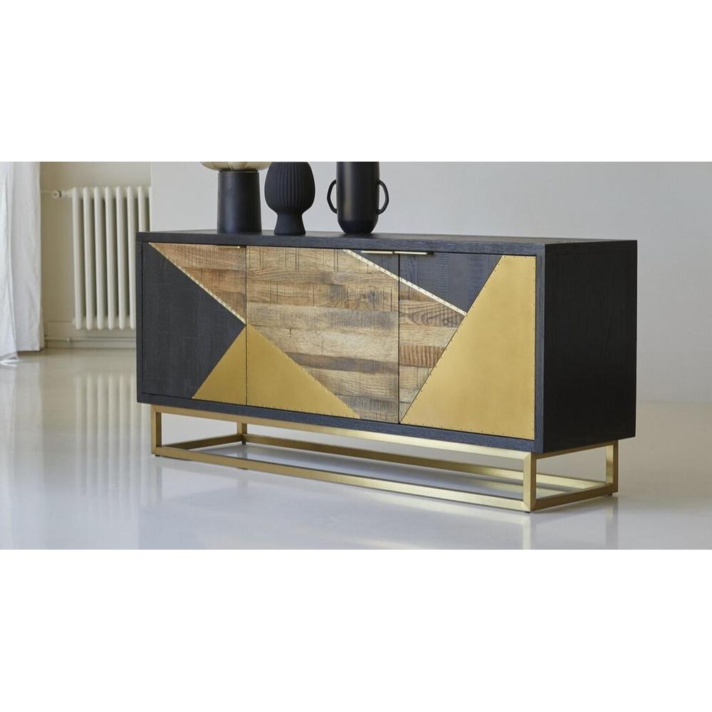 Poulain Wooden 3 Door Sideboard