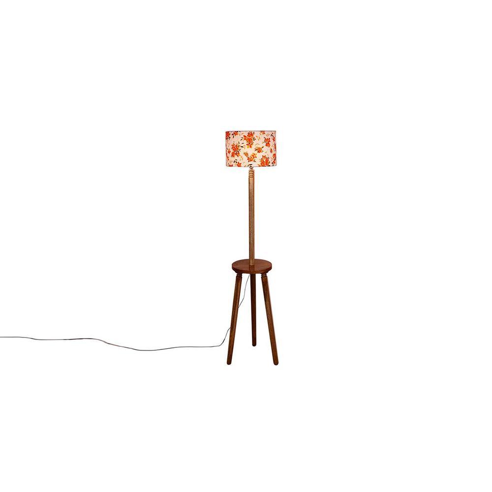 Heath Multicolour Cotton Shade Floor Lamp