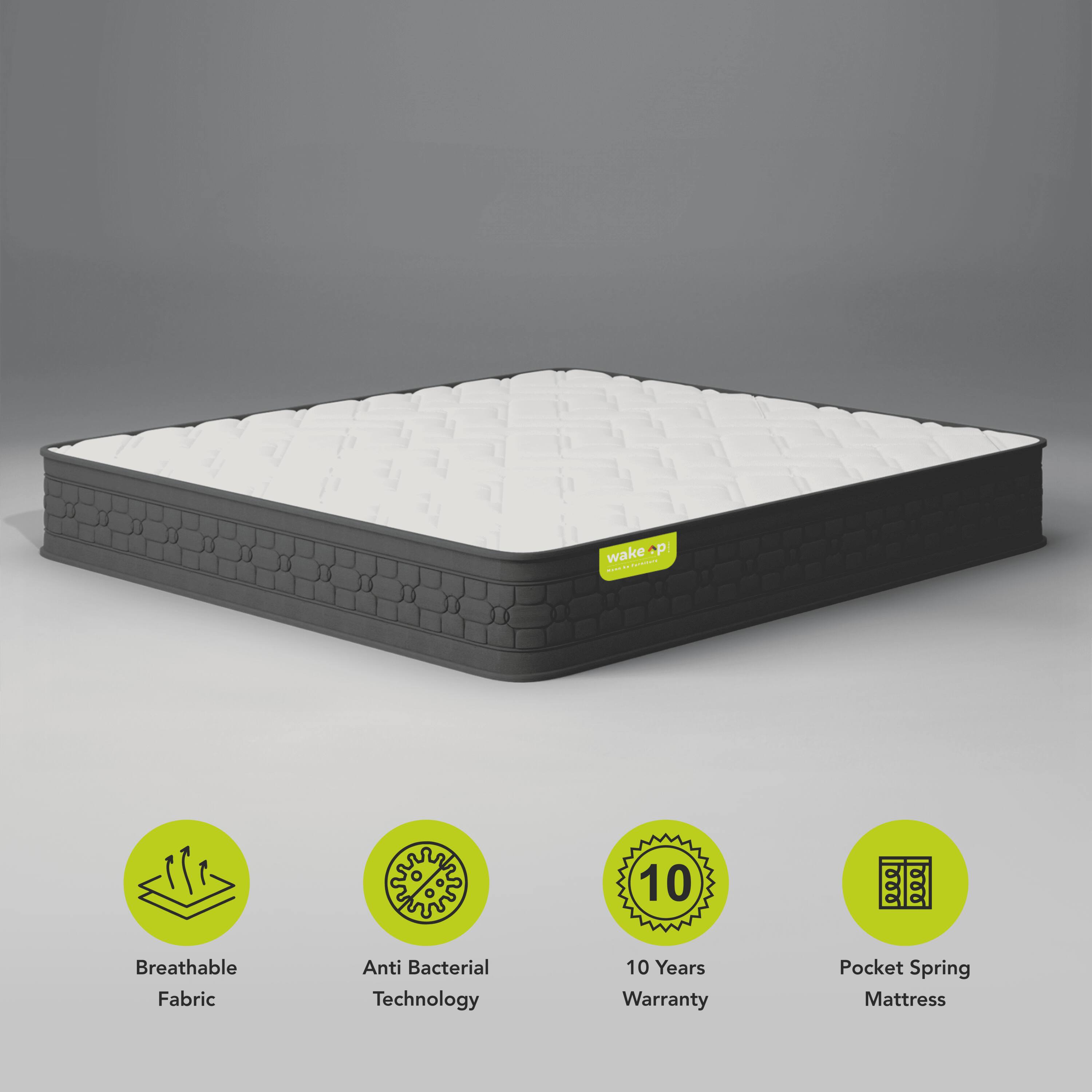 Luxuriate Hybrid Pocket Spring Mattress (75 x 60 in, 8 Inches)