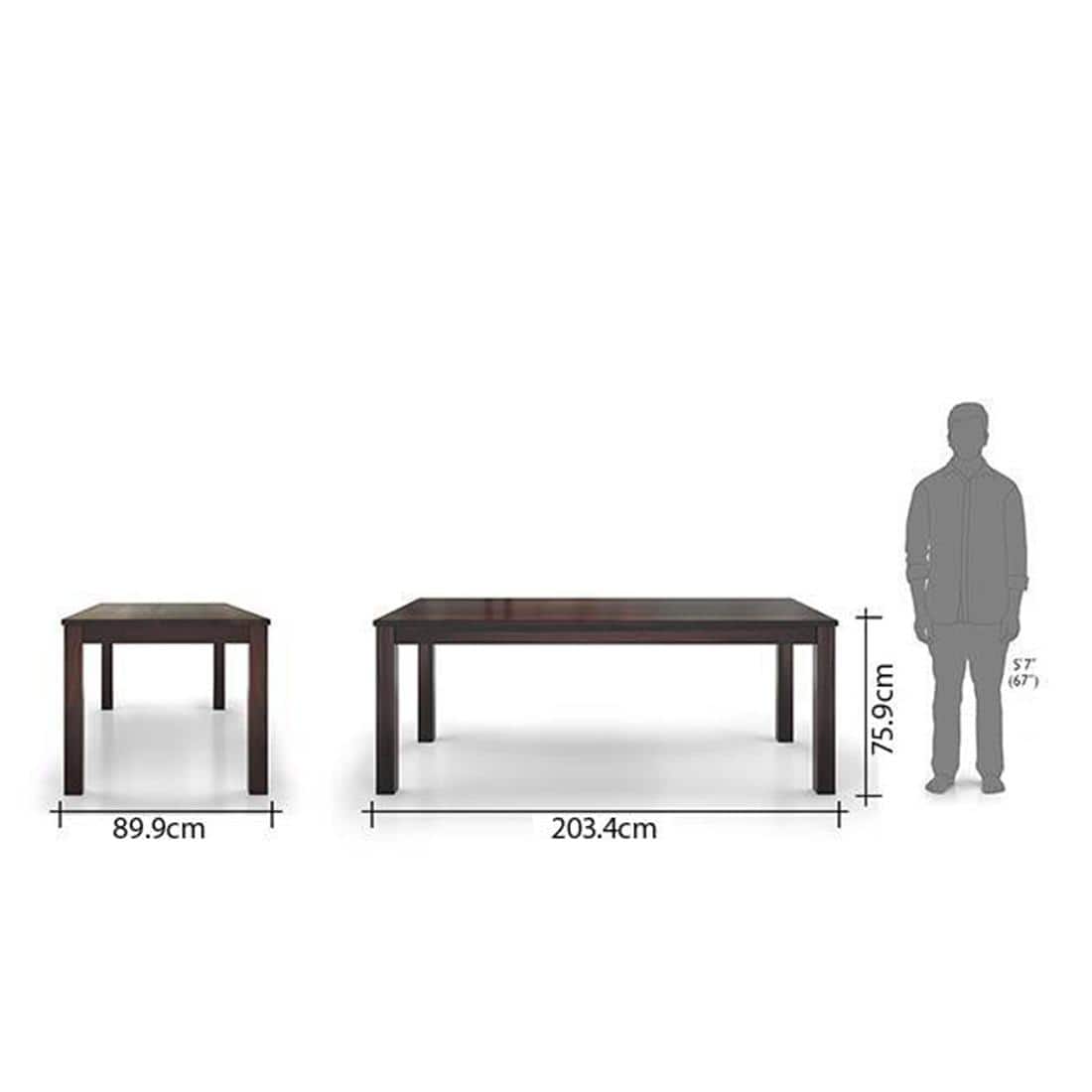 Arabia Xxl - Oribi 8 Seater Dining Table Set (Colour- Wheat Brown , Finish- Mahogany)