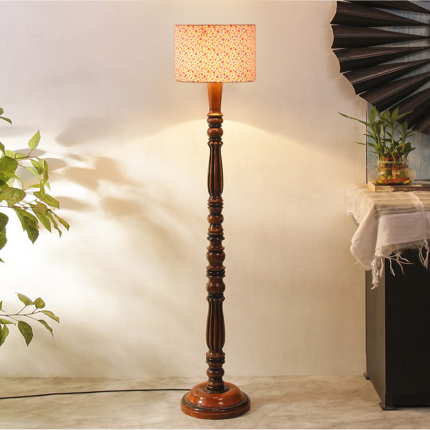 Devansh Wooden Floor Lamp - Devansh