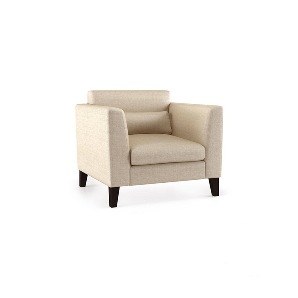 Lewis 1 Seater Fabric Sofa in Pearl Colour