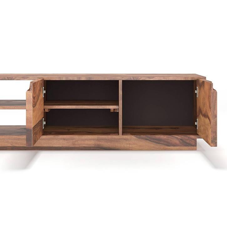 Zephyr Solid Wood TV Unit in Teak Finish