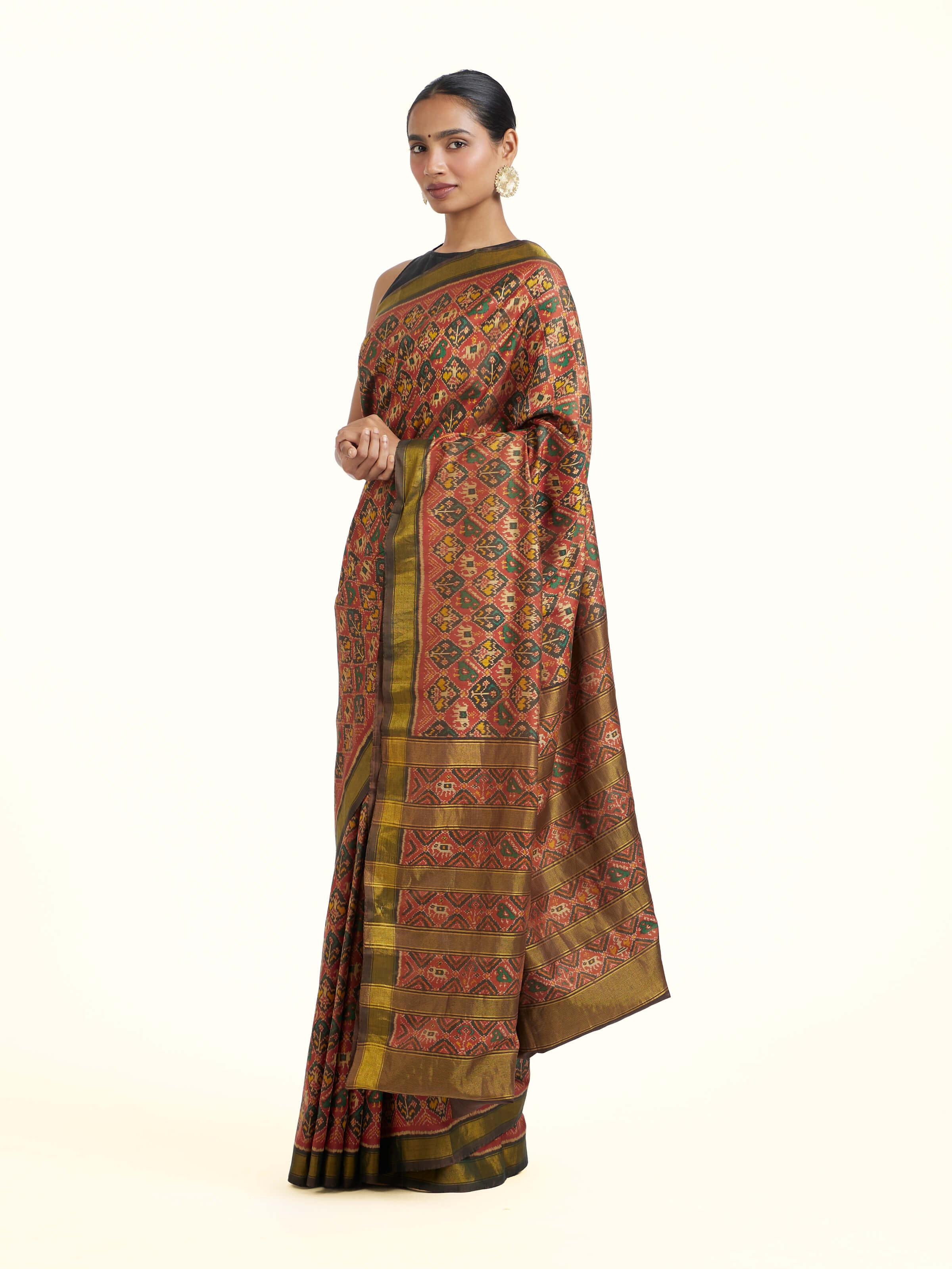 Silk Patola Single Ikat Saree