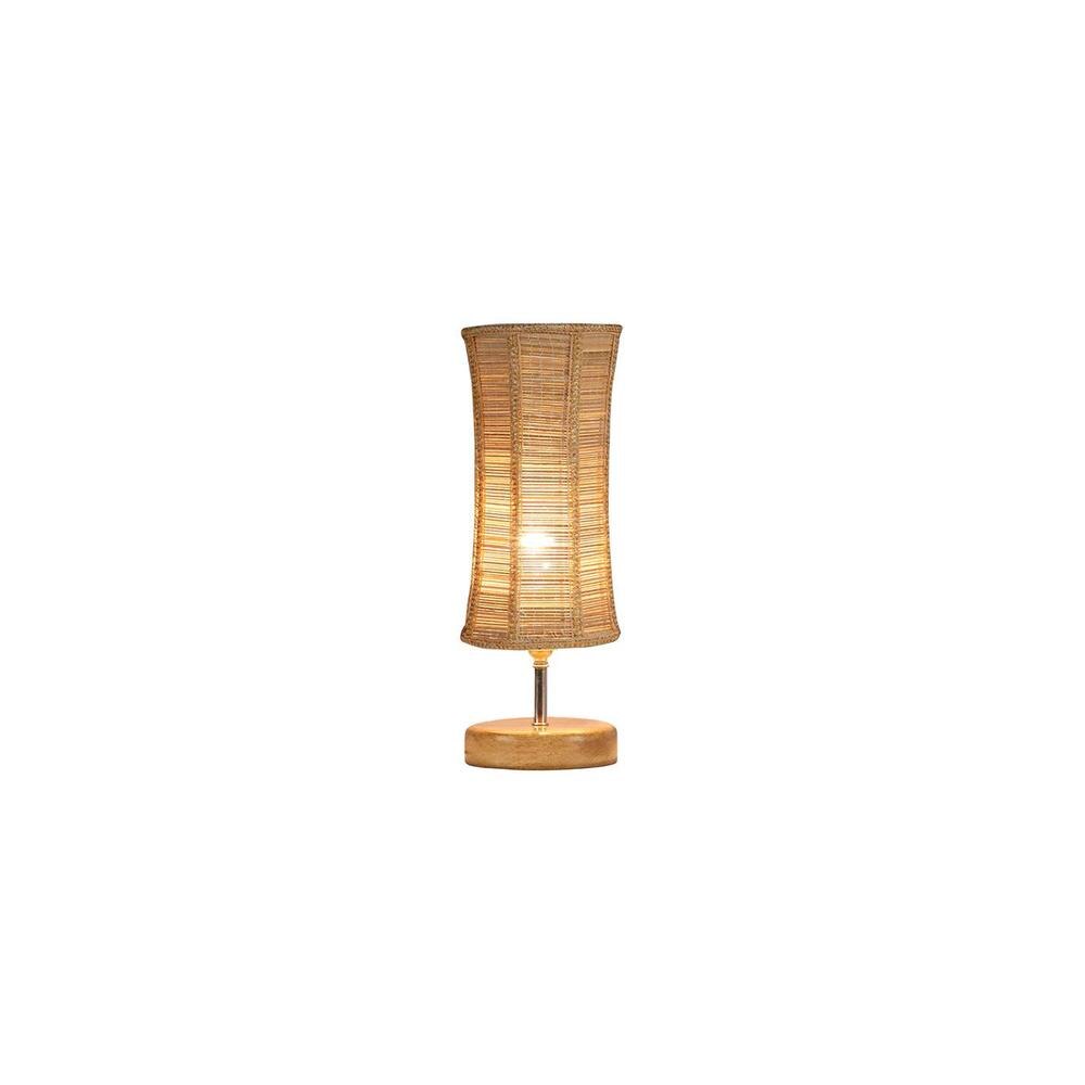 Andrea Wood Table lamp with Bamboo Shade