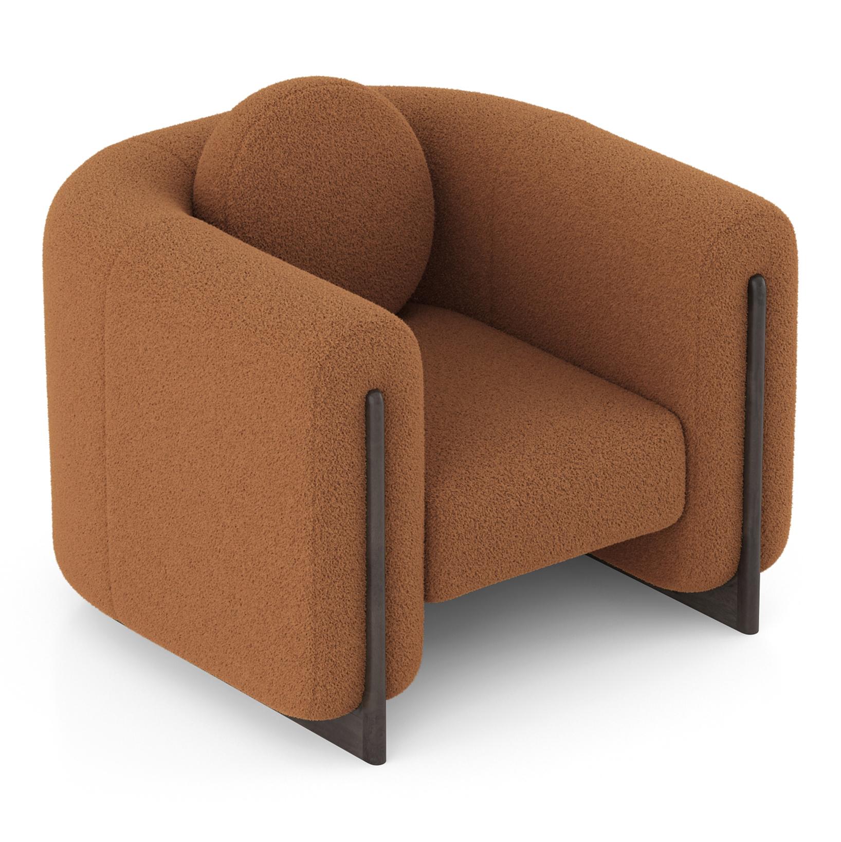 Reno Lounge Chair in Rust Himalaya Boucle Colour